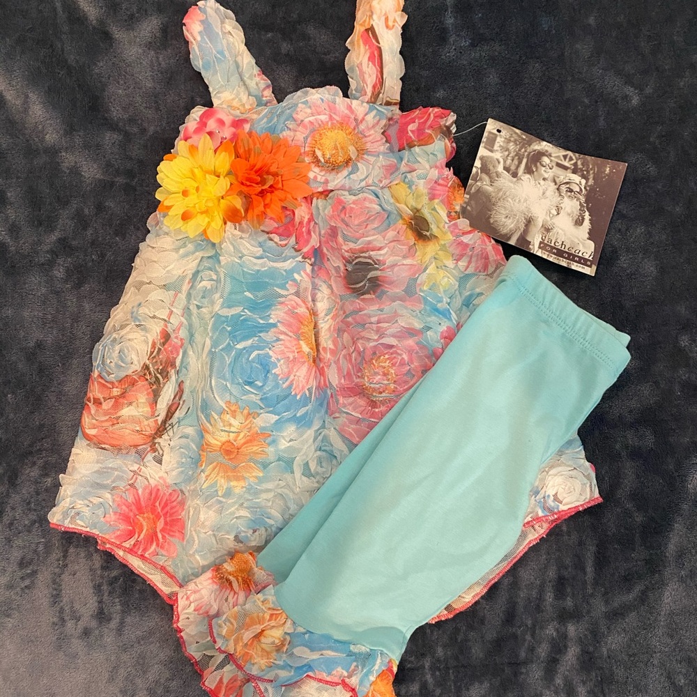 CachCach Two Piece Floral Outfit 12 Month